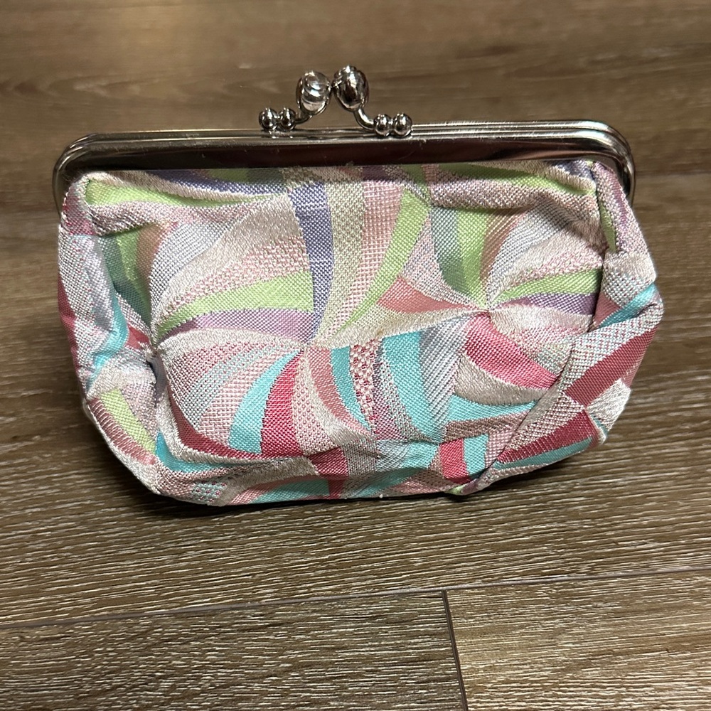 Colorful Women's Small Clutch Bag Japanese Kimono Print